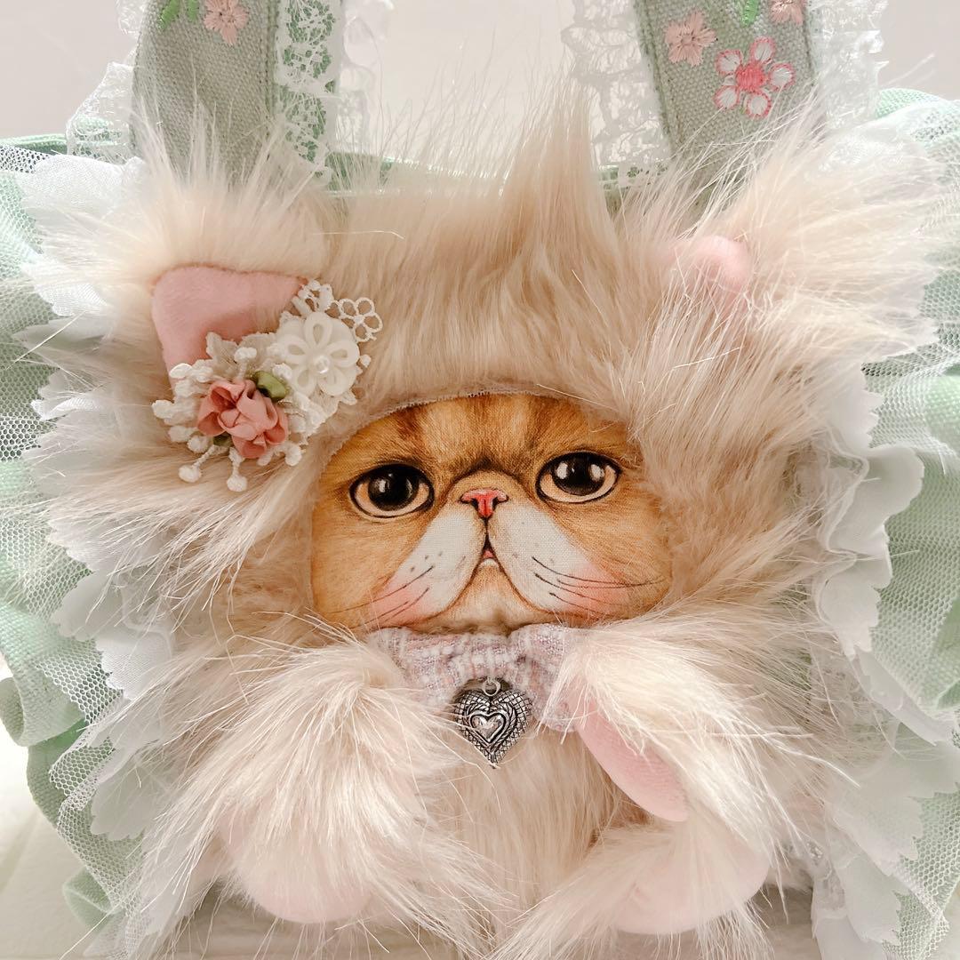 コヤンイサムチョン 贅沢フリルと刺繍の2wayトートバッグ／ミント