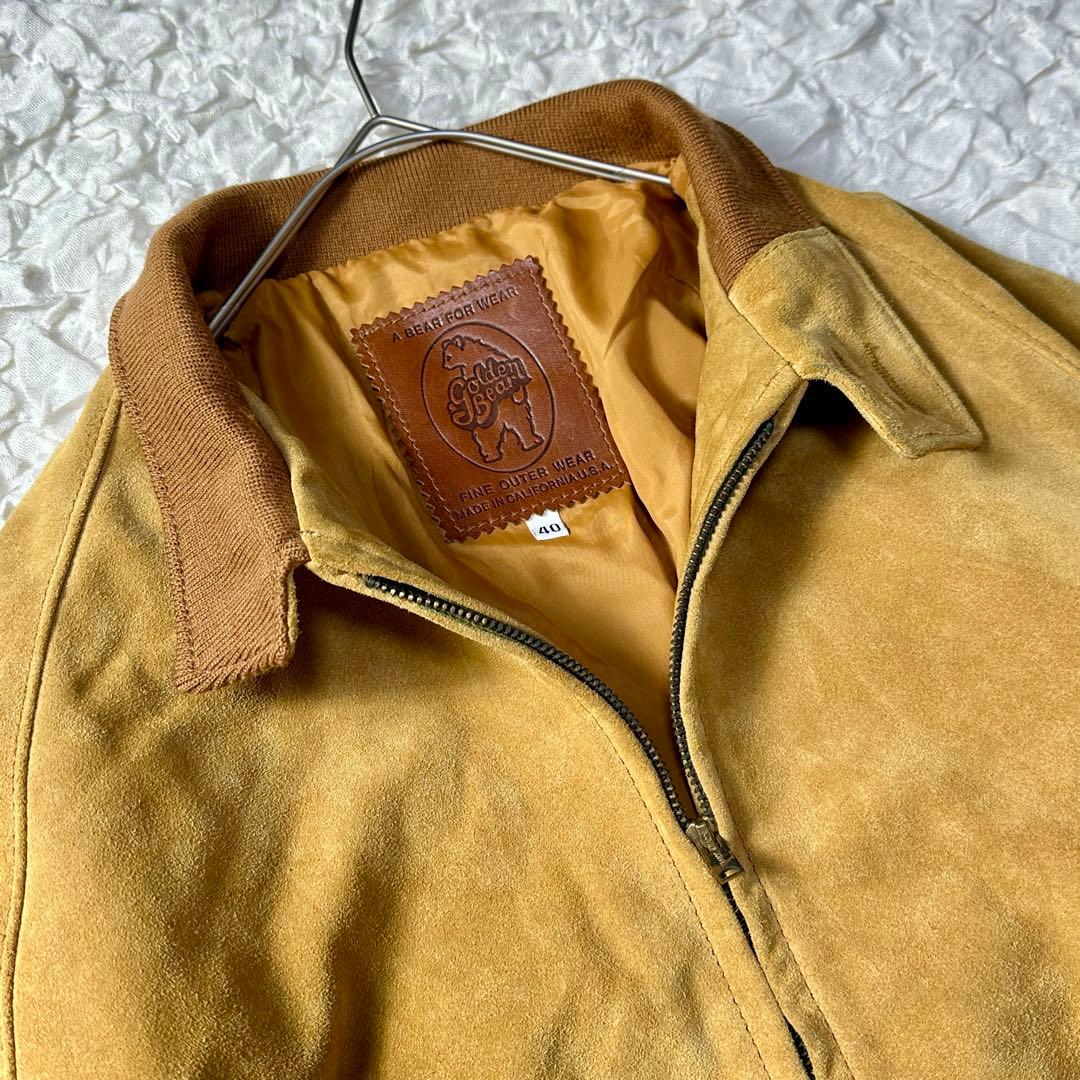 伊*木様 【USA製】ゴールデンベア スエードレザー ハリントン スイング