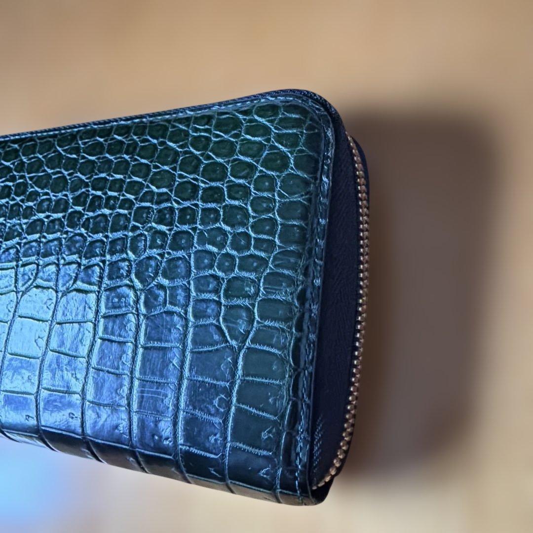 池田工芸 クロコダイルラウンドビッグウォレット ティラノ （長財布.桐