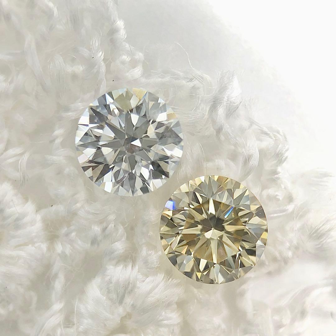 アクセサリー 0.233ct Very Light Brown Yellow VS-2 GD