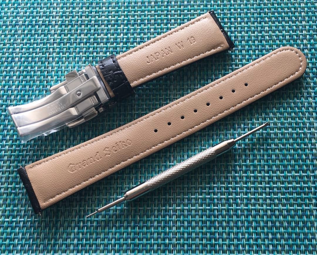 グランドセイコー バタフライバックルレザーベルト付 ラグ幅19mm尾錠幅