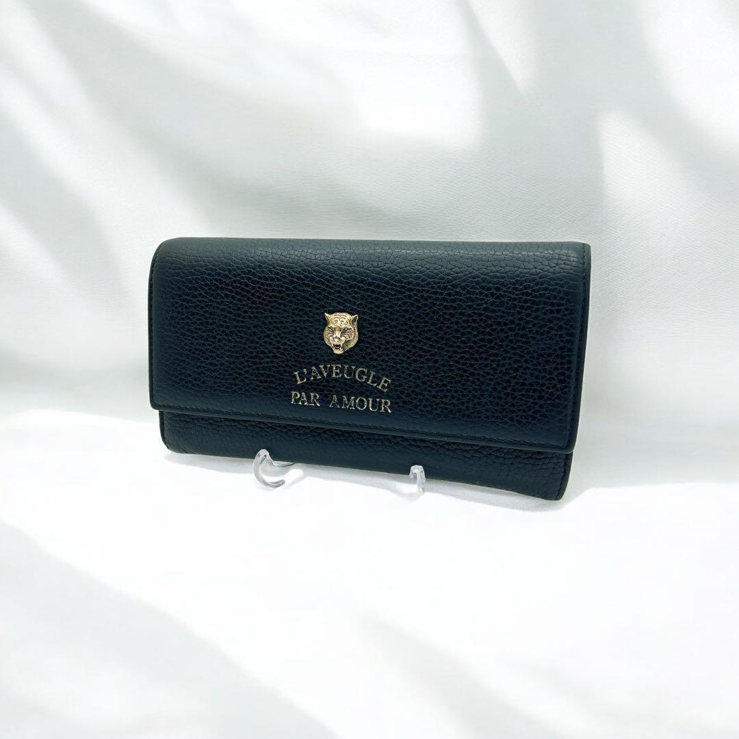 美品】GUCCI タイガーヘッド 長財布 L'AVEUGLE ユニセックス - メルカリ