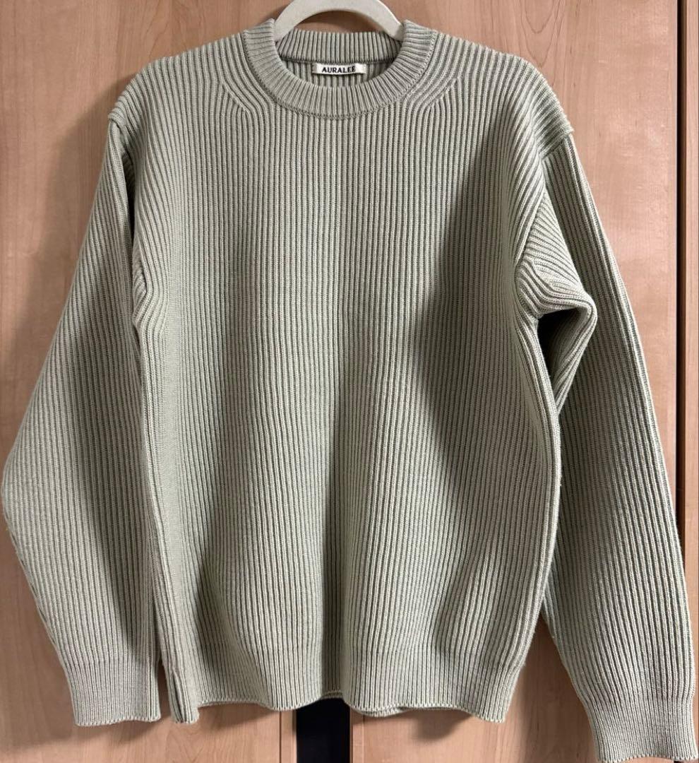 トップス AURALEE FRENCH MERINO RIB KNIT P/O 23AW AURALEE[オーラリー] 23AW Milled French Merino Rib Knit Boat Neck P/O
