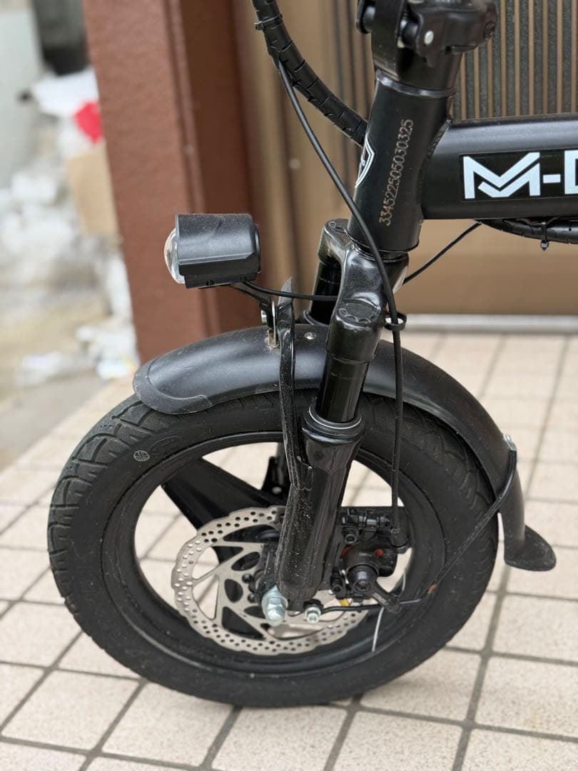M-DING 電動アシスト自転車 折りたたみ式 ブラック - メルカリ