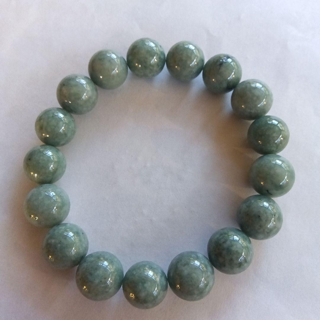 希少、最上級品、国石)糸魚川翡翠ブレスレット、12.7mm