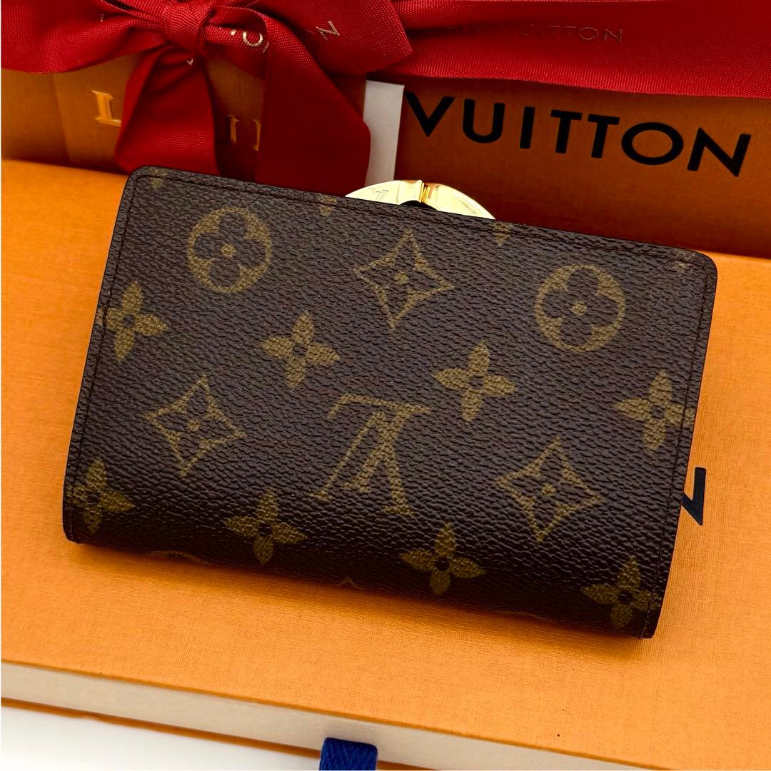 綺麗✨ルイヴィトン モノグラム ヴィエノワ がま口 折り財布 - メルカリ