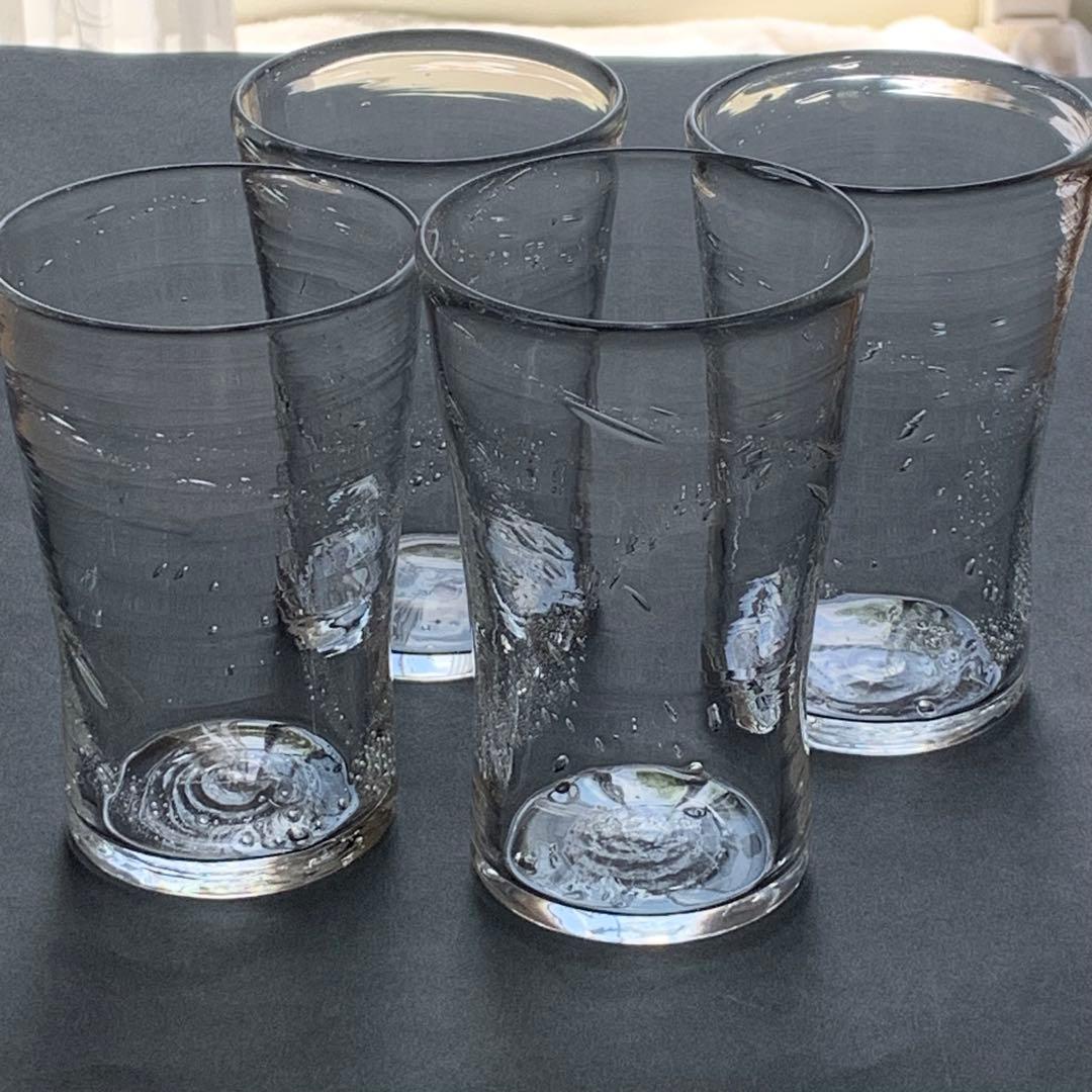 荒川尚也さん晴耕社　グラス４点セット 吹き屋 グラス / 晴耕社グラス工房 | 日用生活雑貨 小春商店