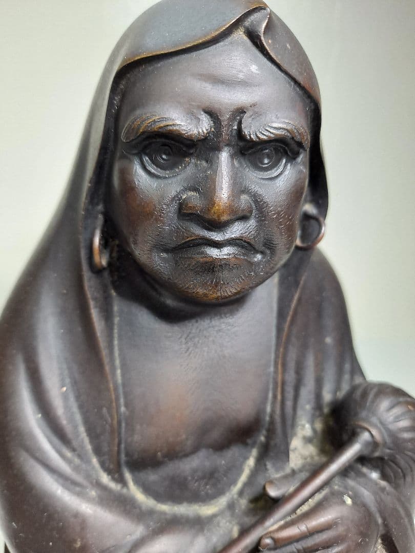 ヤマ様専用だるま銅象 作家物 銅製 達磨大師 骨董 置物 人形 工芸品