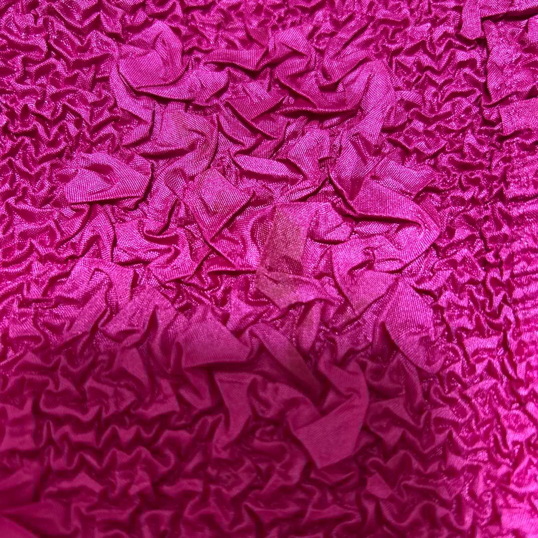 プリーツ シワ加工 ドット デザイン シャツブラウス カットソー ピンク