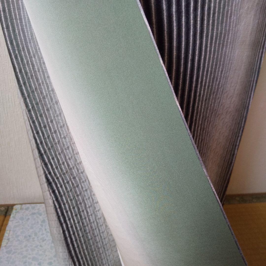 一蔵謹製・滝泰 おぼろ染め襲絞り】正絹・上質な訪問着・縞柄地模様