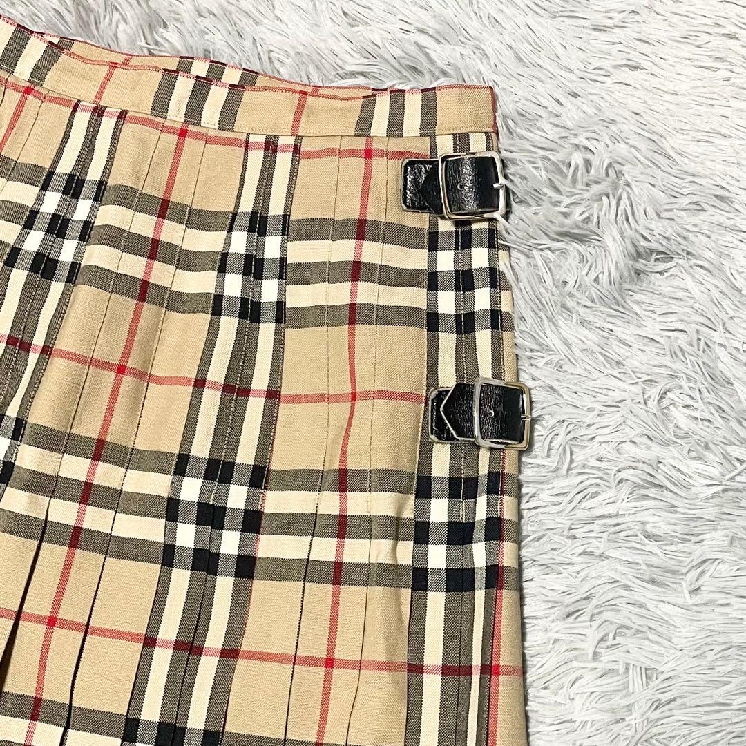 バーバリー ノバチェック プリーツ 巻きスカート Mサイズ - メルカリ