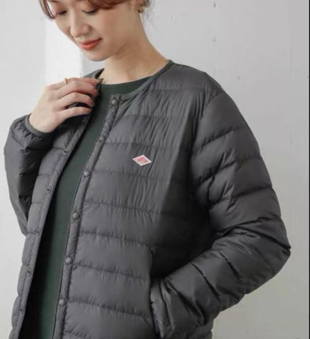 DANTON ナイロンタフタ ノーカラー インナー ダウンジャケット - メルカリ