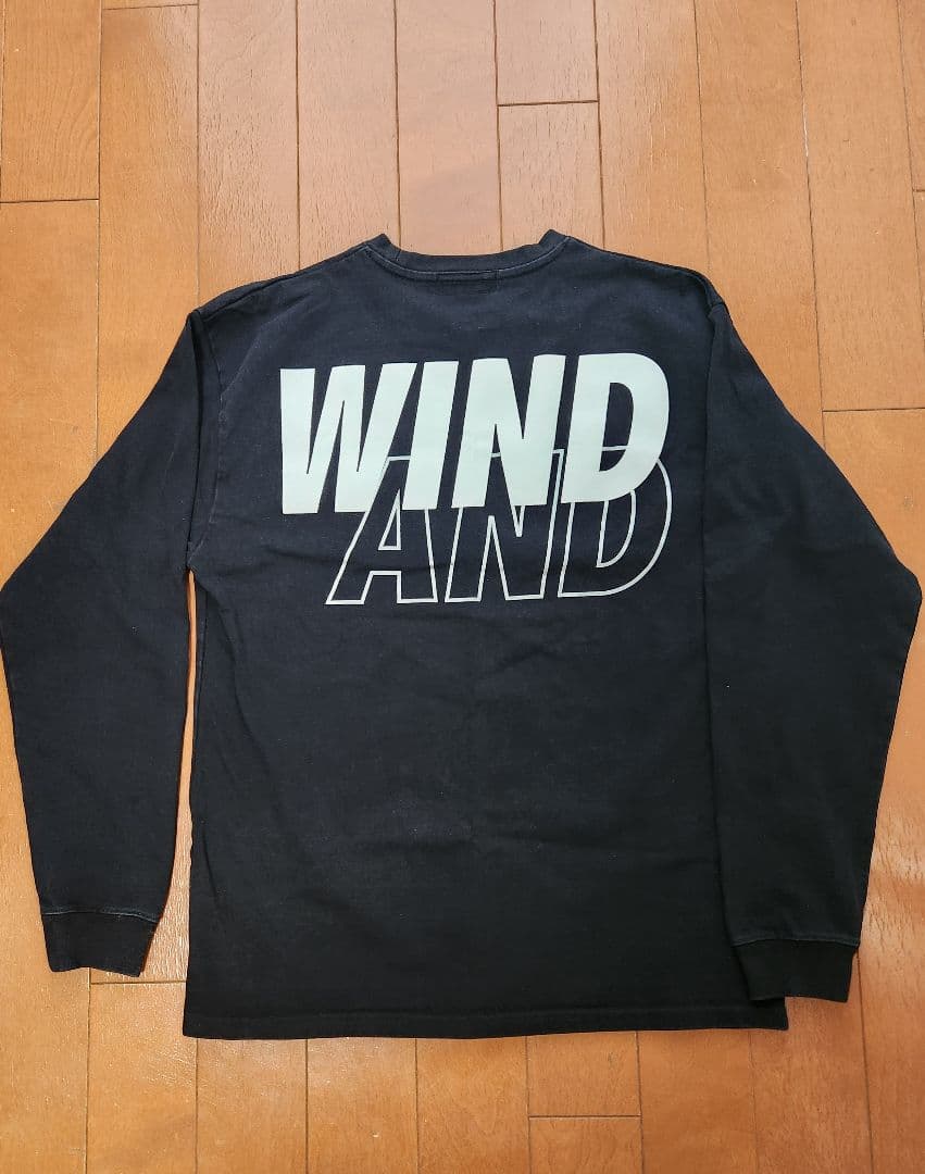 WIND AND SEA SEAプリント長袖カットソー Mサイズ ブラック - メルカリ