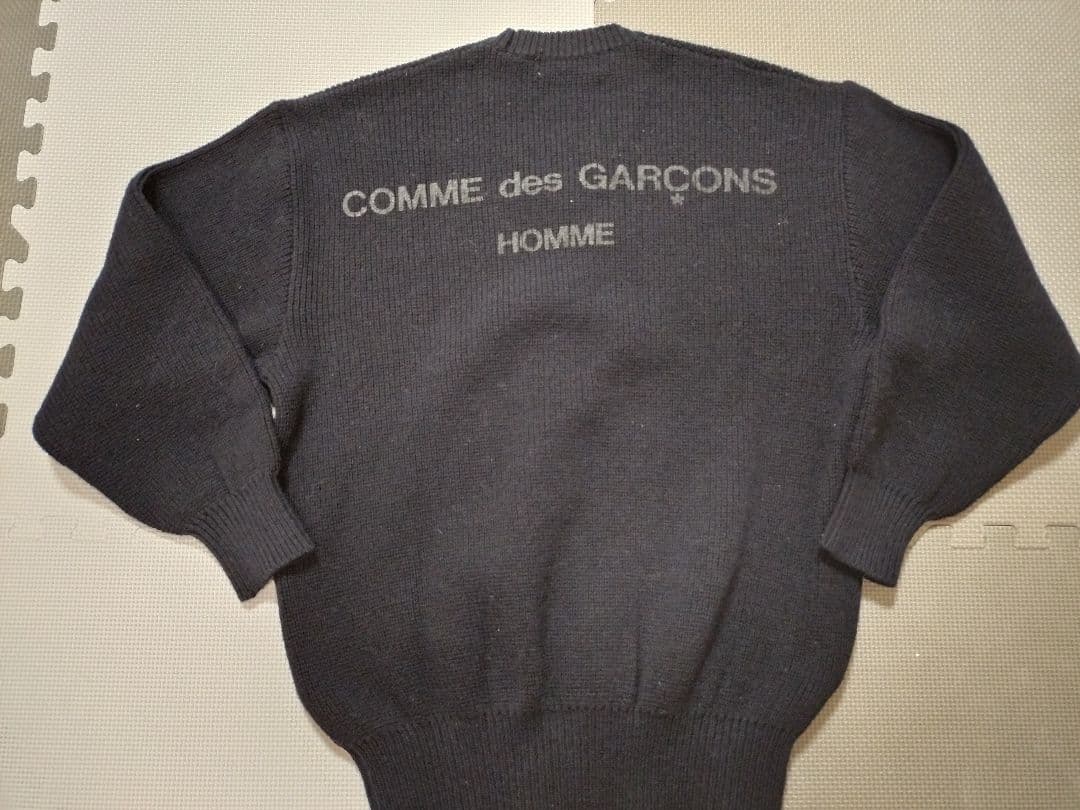 80s COMME des GARCONS HOMME 背面ロゴ ニット - メルカリ