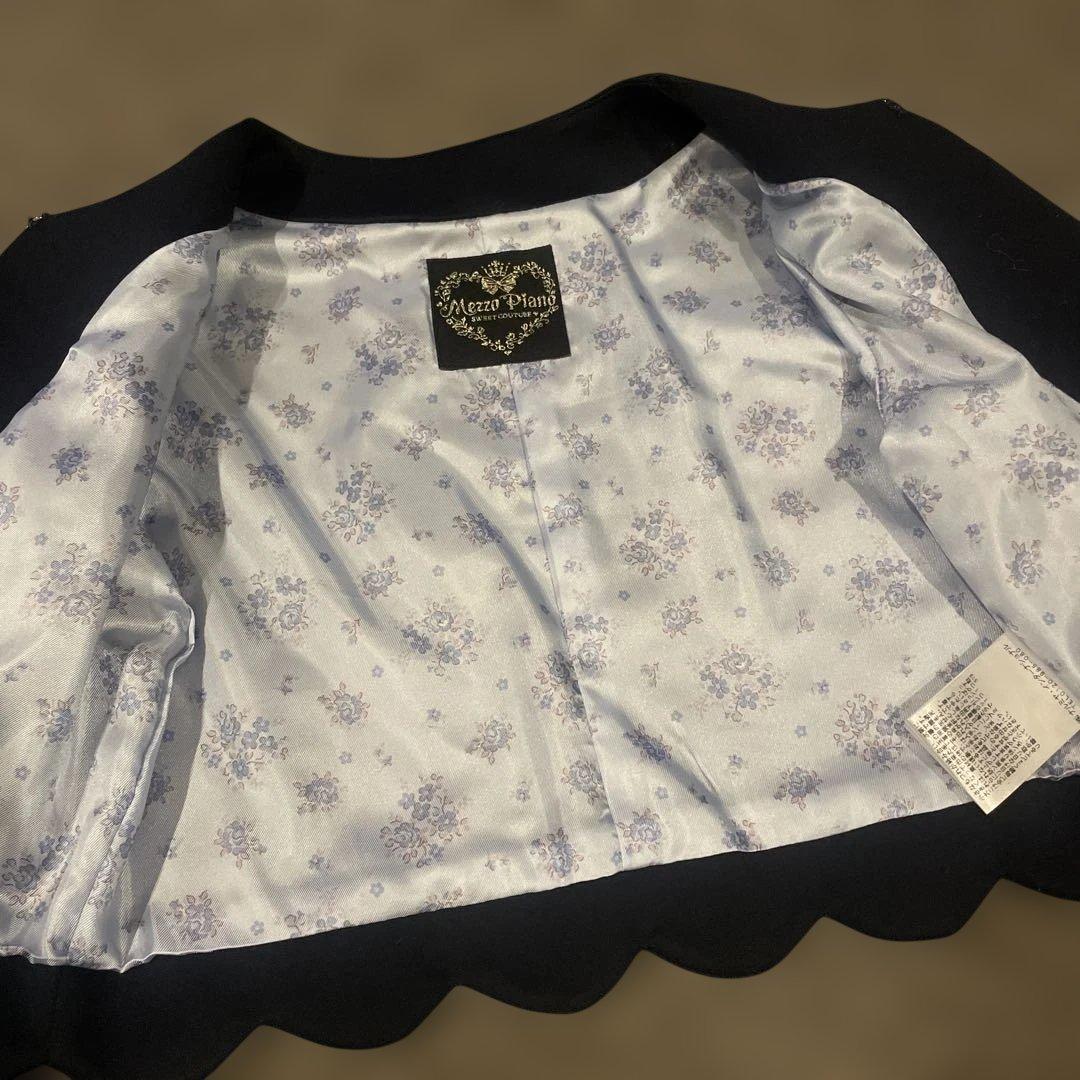 mezzopiano 花モチーフ ノーカラージャケット 120 - メルカリ