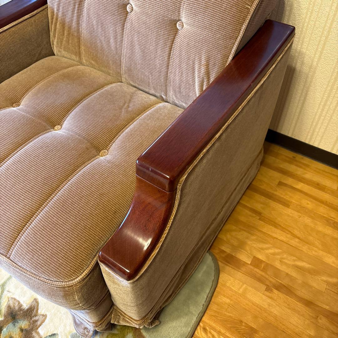 ②美品！昭和レトロ マルニ木工1人掛けソファ ビンテージ オールド