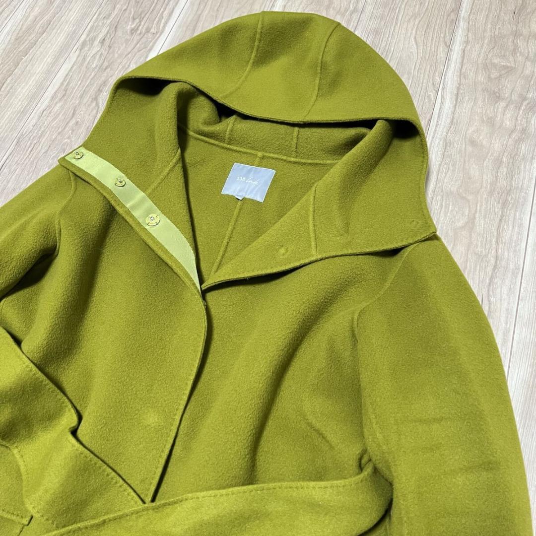 定価7万程度 美品 23区 lab. フーデットコート ロング R-8607