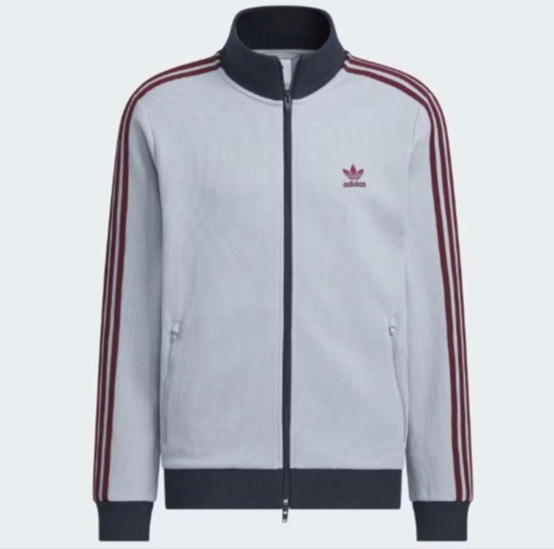 新品】XLサイズ adidas トラックトップ ワッフル アディカラー グレー