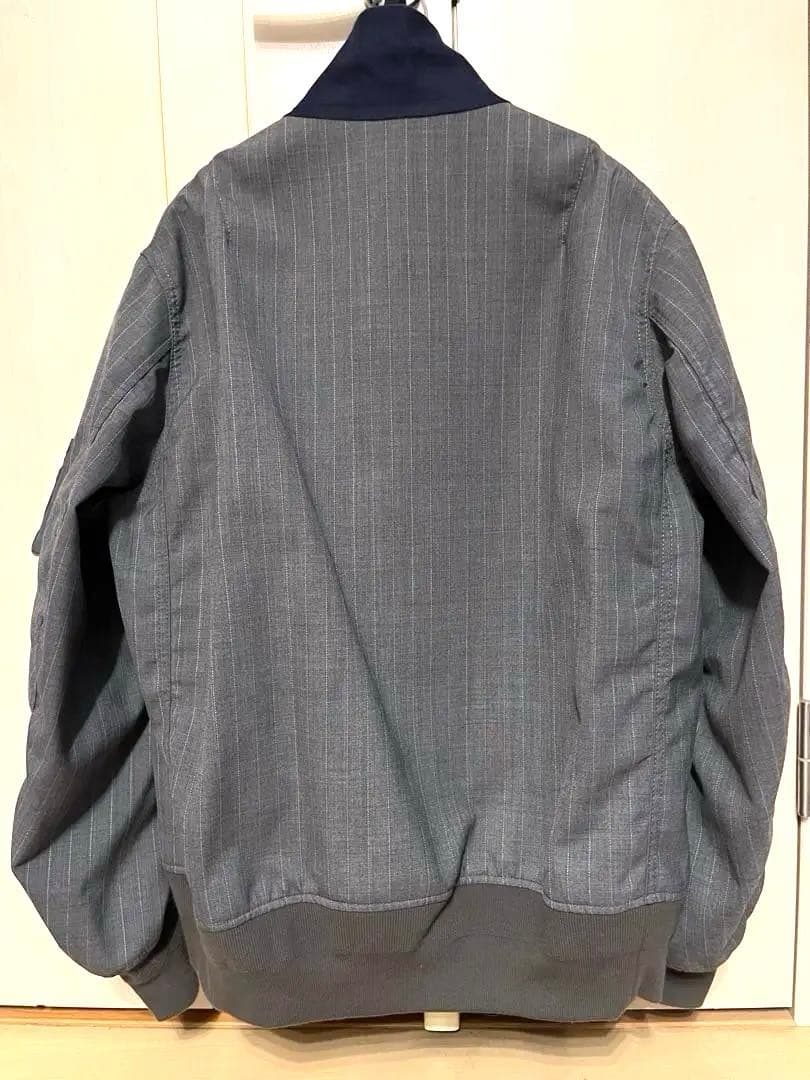 週末限定値下げ！sacai 24-03339M ストライプブルゾン サイズ2 - メルカリ