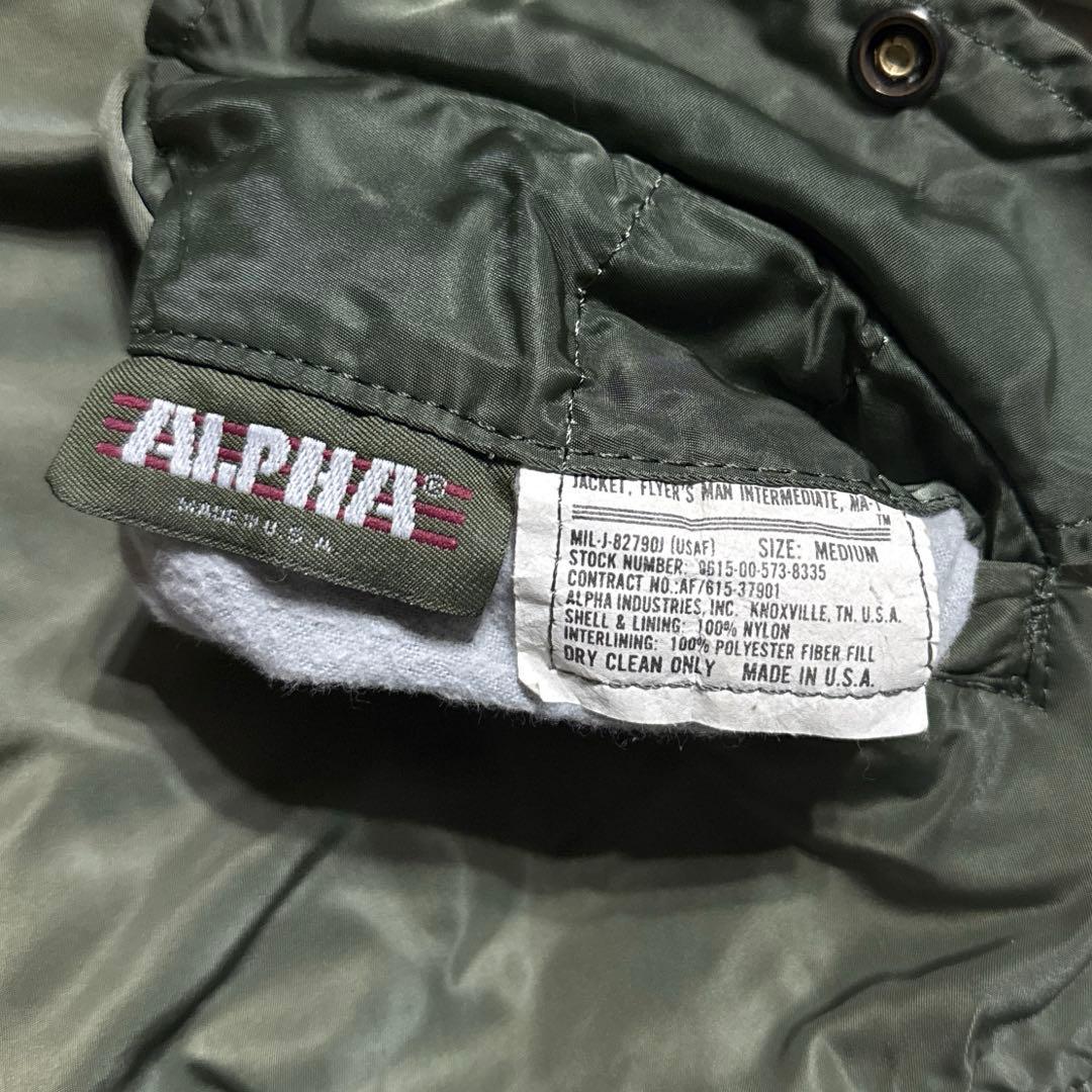 80's ALPHA INDUSTRIES MA-1 旧タグ IDEALジッパー - メルカリ