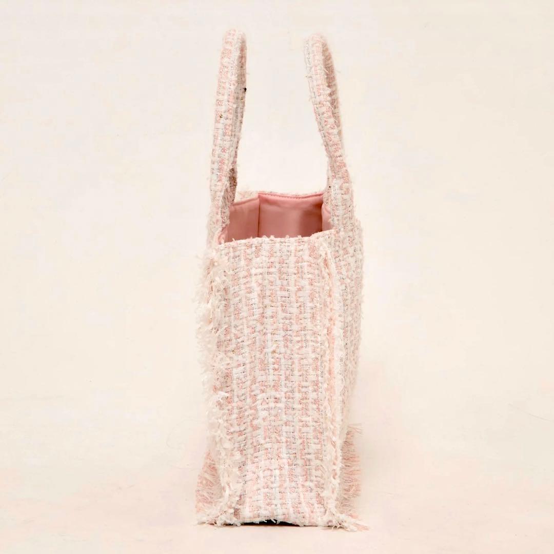 未開封】エピヌ ÉPINE ブックトートバッグ ミディアム ツイード ピンク