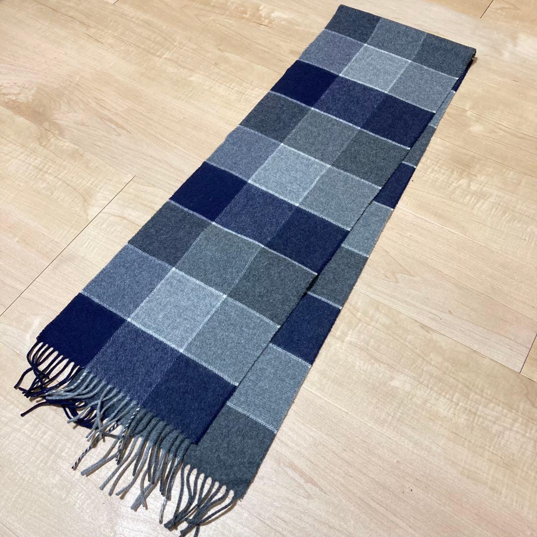 Johnstons of Elgin カシミヤ100% マフラー チェック - メルカリ