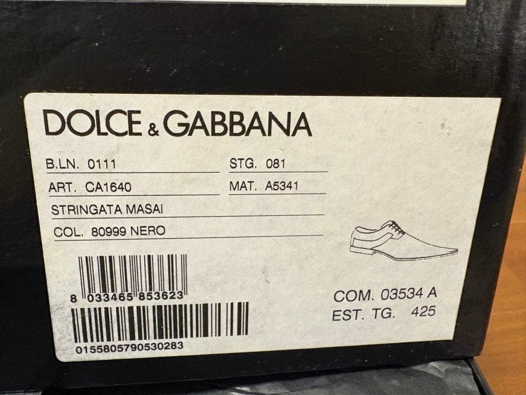 ドルガバ レースアップ カーフ 黒 42.5 新品 試着のみ 箱付 - メルカリ