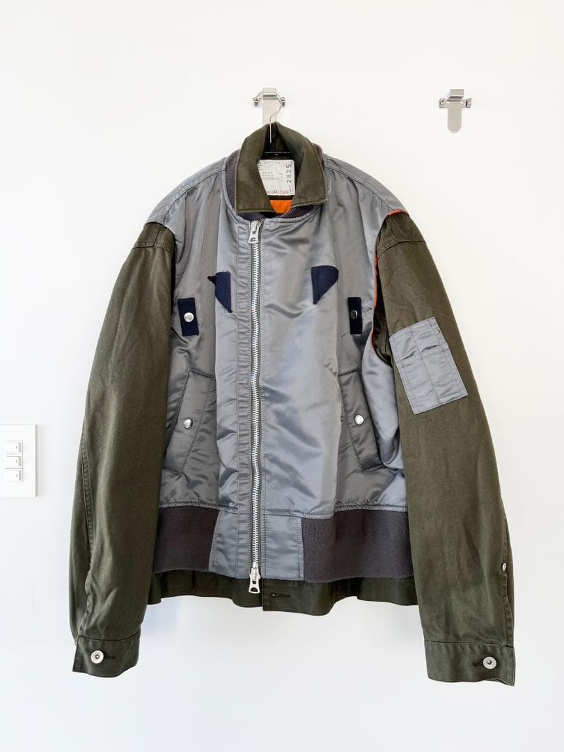 Sacai サカイ 22AW Nylon Twill Mix Blouson - メルカリ