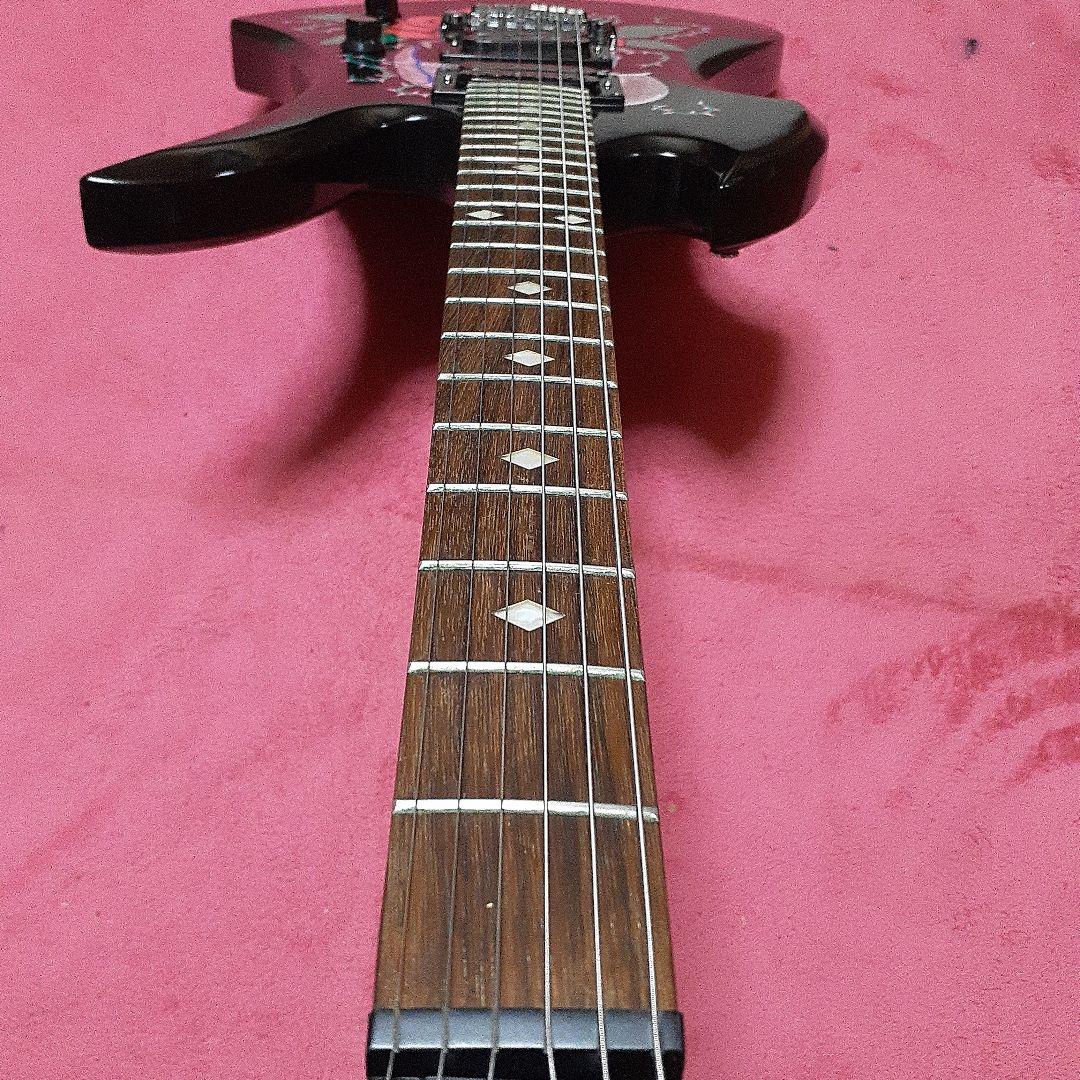 良・美品】薔薇髑髏ペイント・hideモデル。モッキンバードエレキギター