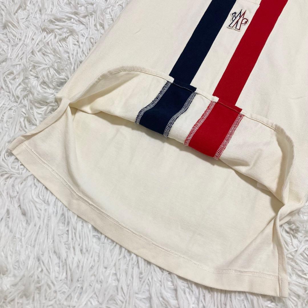 モンクレール ポロシャツ センターロゴ トリコロール 鹿の子 マグリア