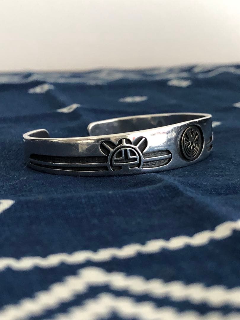 ジェイソンタカラ オーバーレイ バングル メイズ 14K×シルバー サン