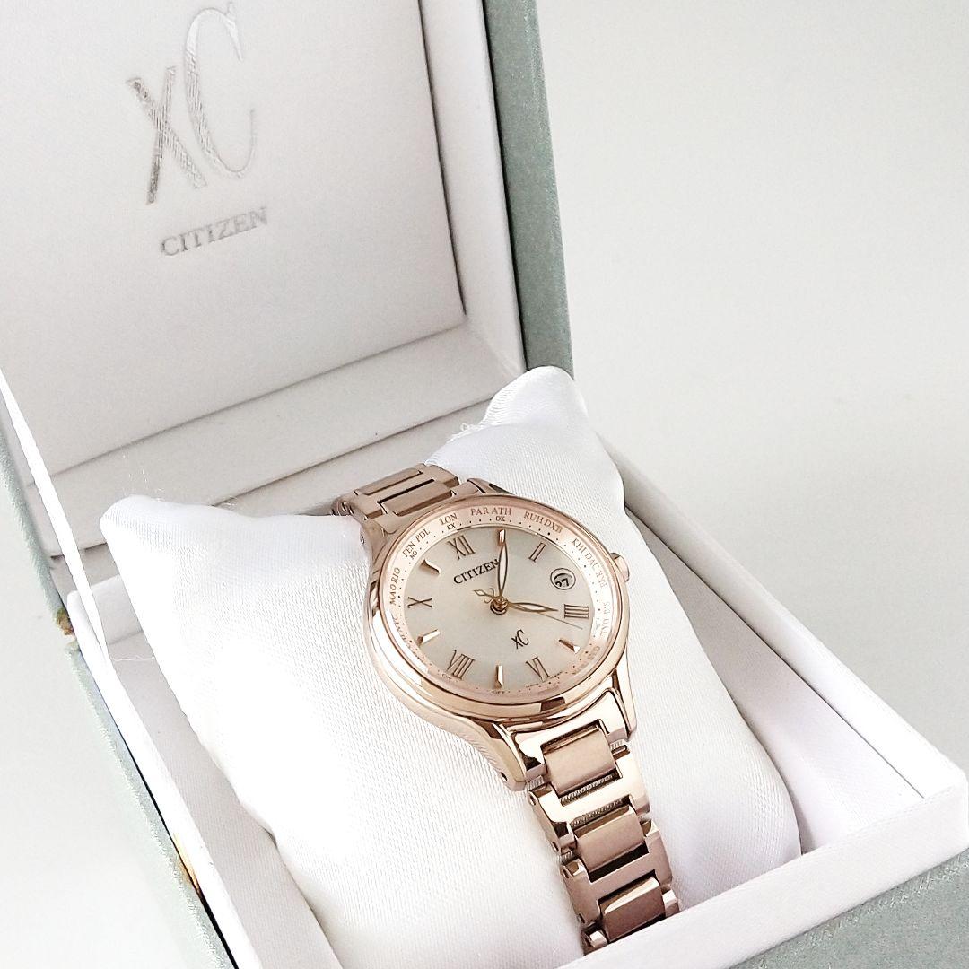 未使用級18㎝✨シチズン xC EC1164-53W サクラピンク 電波ソーラー