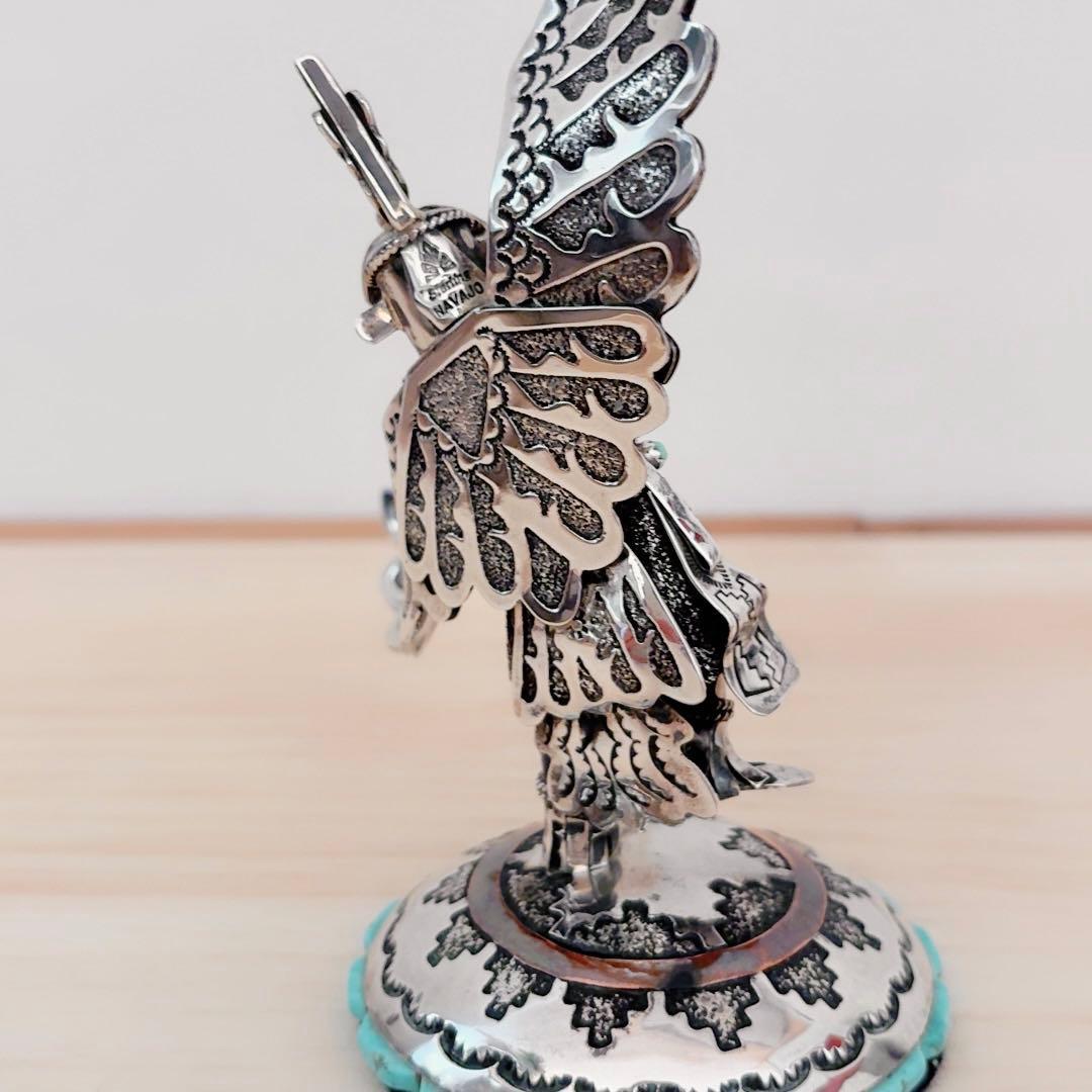 ナバホ族 スターリングシルバー カチナ イーグルダンサー シルバー