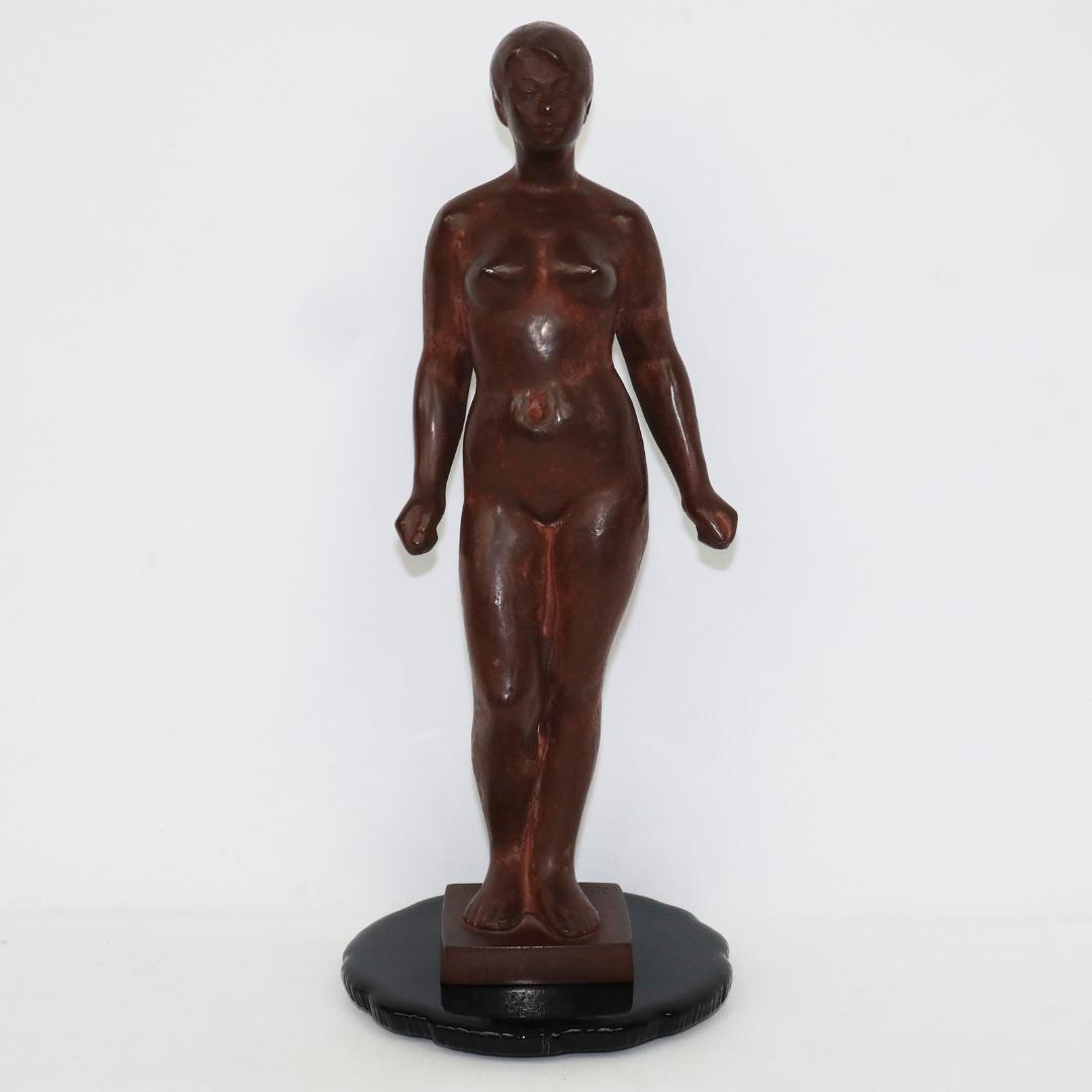 真作　三枝惣太郎　裸婦像　鉄製　ブロンズ像　在銘 真作 三枝惣太郎 裸婦像 鉄製 ブロンズ像 在銘 女性像 美人像 彫刻