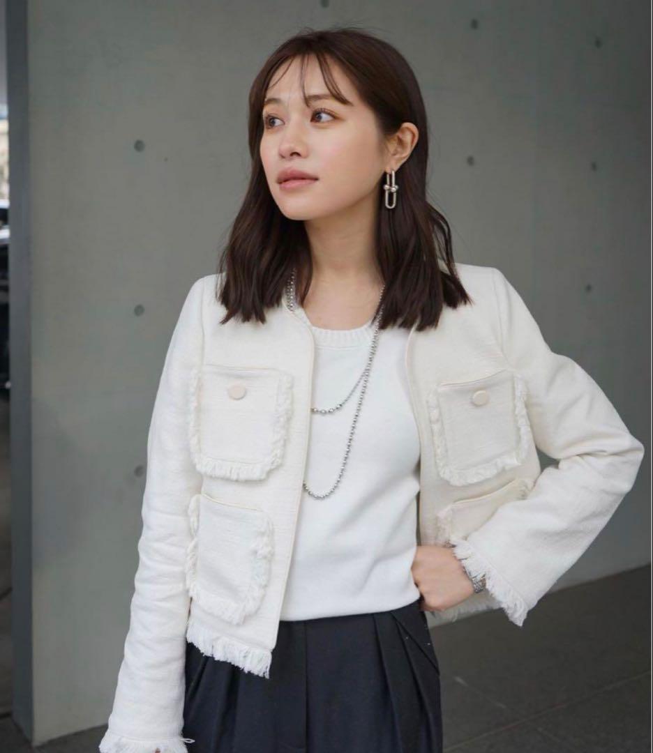 laubeblanc Fringe tweed Jacket - メルカリ
