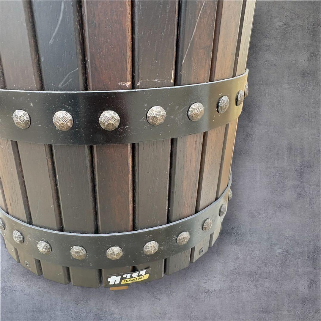 karimoku 木製傘立て ダークブラウン レトロ ビンテージ - メルカリ