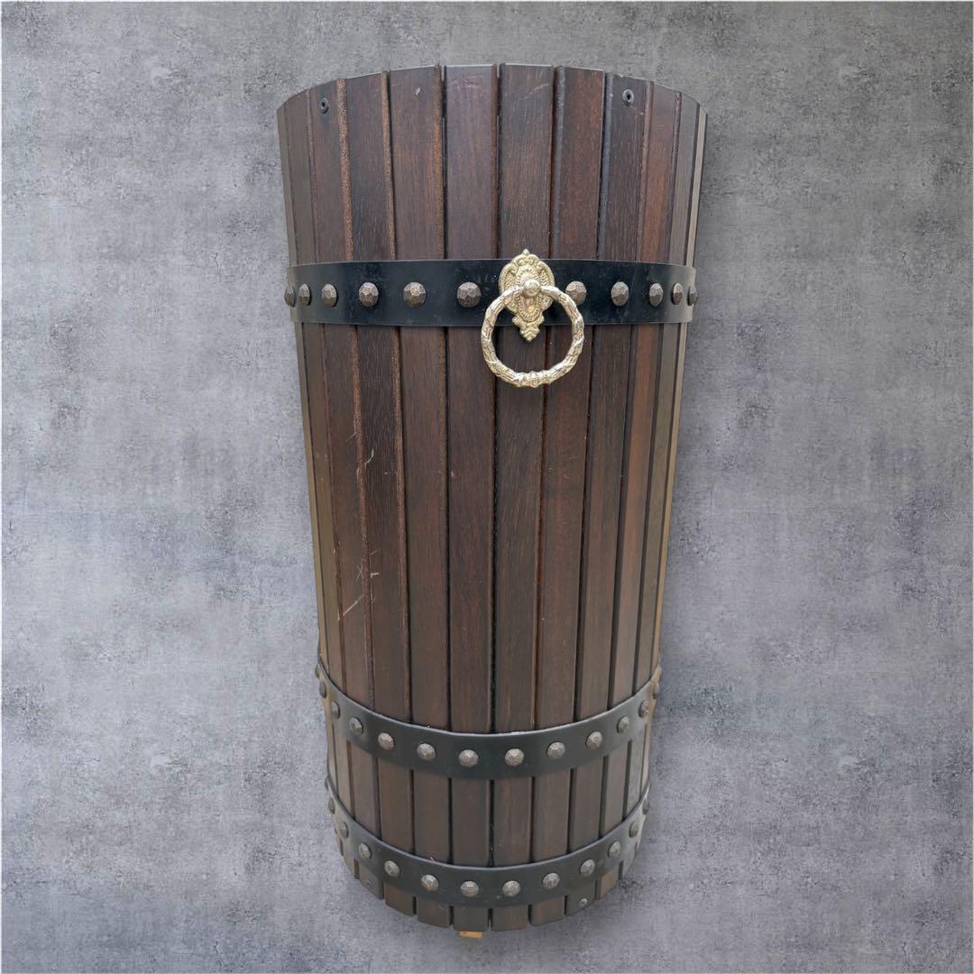 karimoku 木製傘立て ダークブラウン レトロ ビンテージ - メルカリ