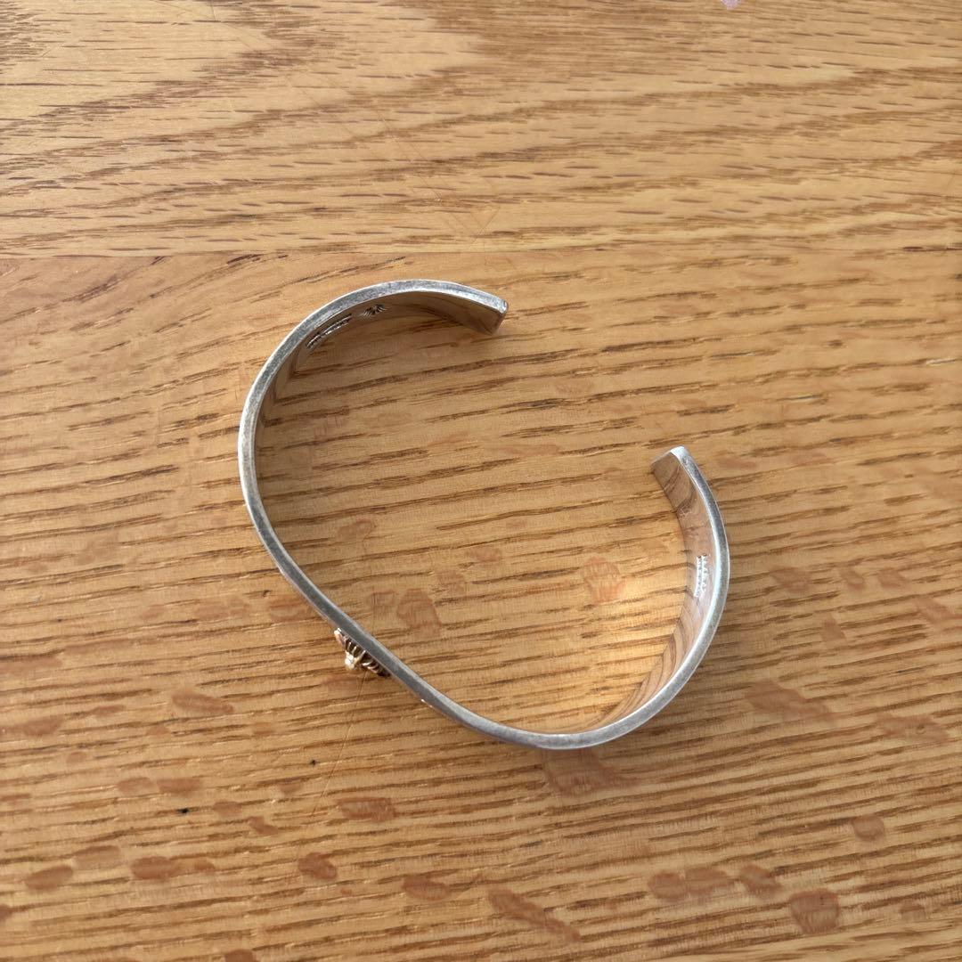 シルバー 彫刻模様 オープンバングル シルバーブレスレット メンズ バングル クロス アラベスク ゴシック