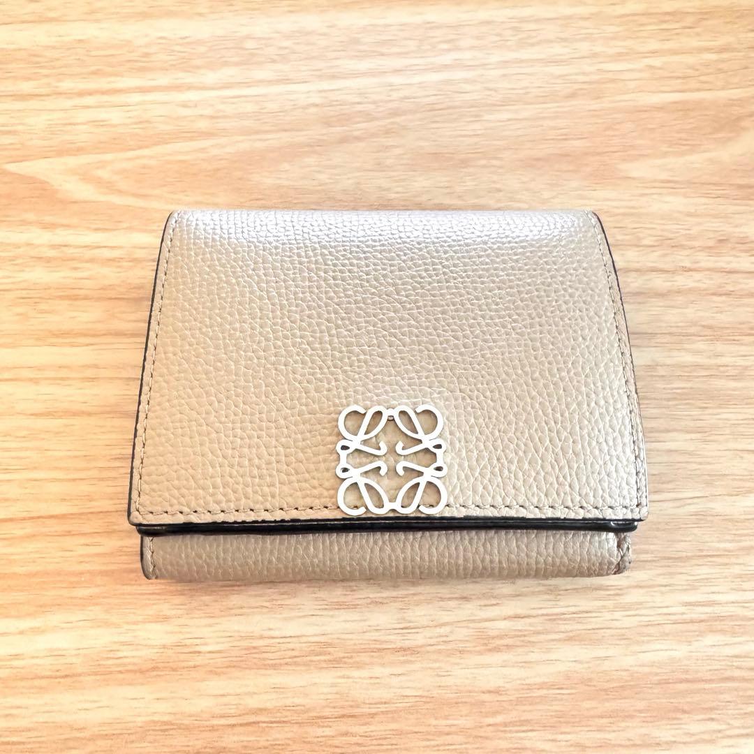 Marron⭐️様専用LOEWEアナグラムトライフォールドウォレット サンド