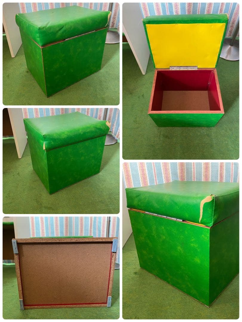 ドレッサー 鏡台 昭和レトロ 当時物 レトロポップ インテリア 緑