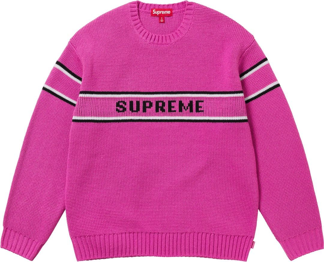 Supreme 23FW Chest Stripe SweaterサイズS Chest Stripe Sweater | Supreme 23fw