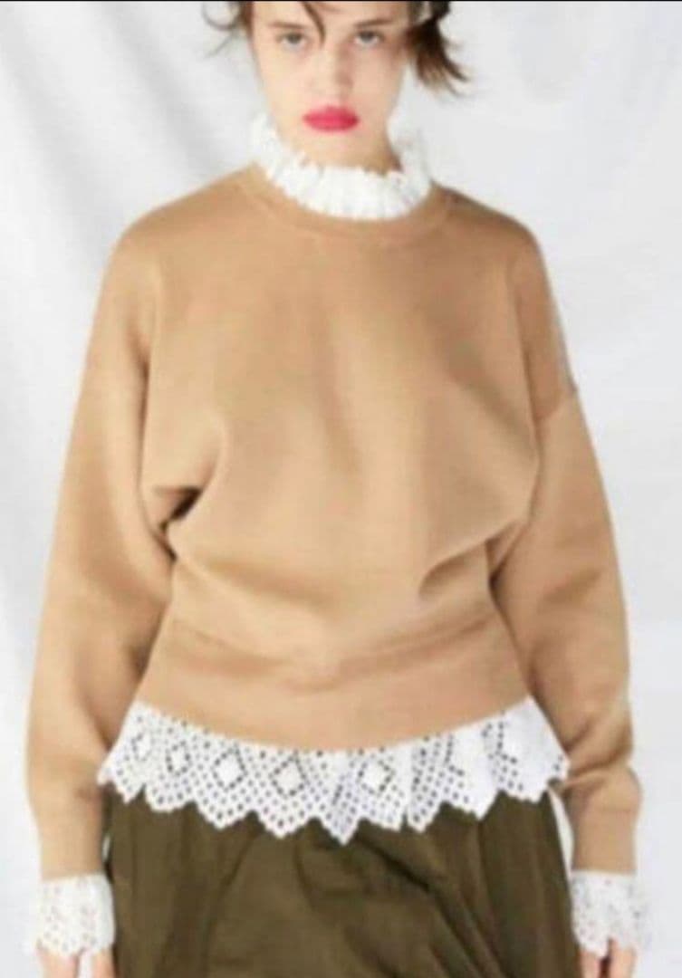 ENFOLD エンフォルド WOOL COTTON フリル プルオーバー - メルカリ