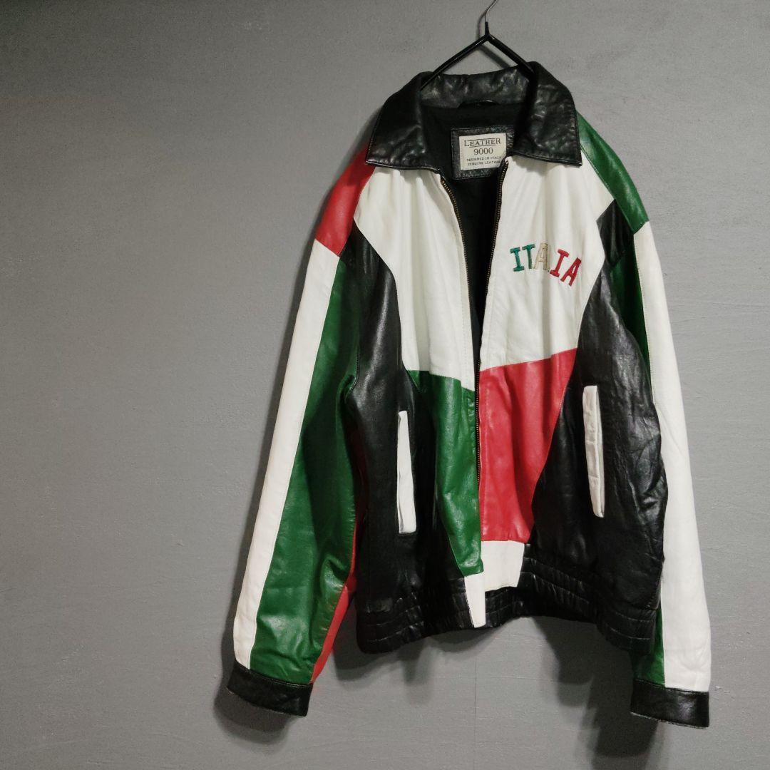 希少】80s.ヴィンテージ イタリアレザー ジャケット革ジャン - メルカリ