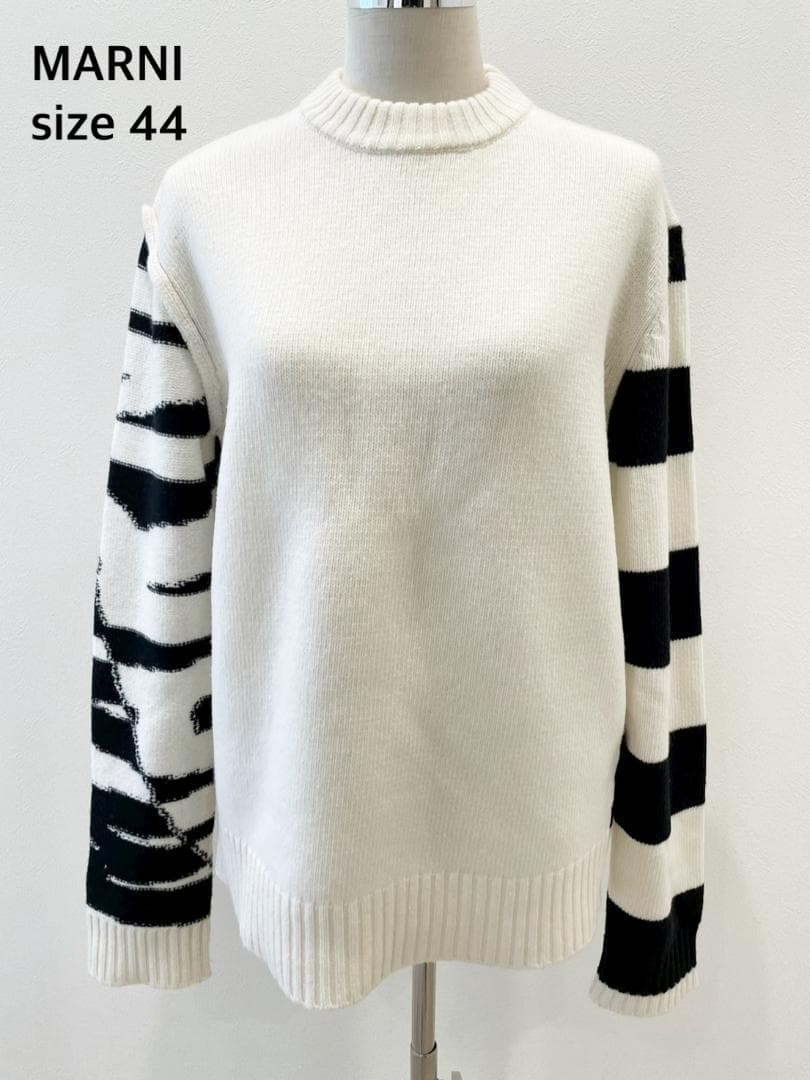 【美品】MARNI＊セーター・サイズ44 MARNI（マルニ）ニット・セーター 紺 サイズ:44(S位) メンズ