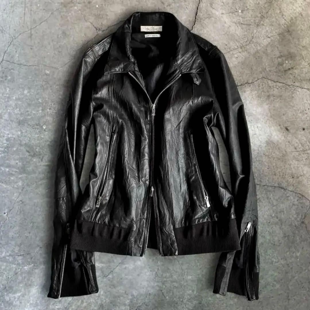 archive single leather jacket 00s y2k V系 - メルカリ