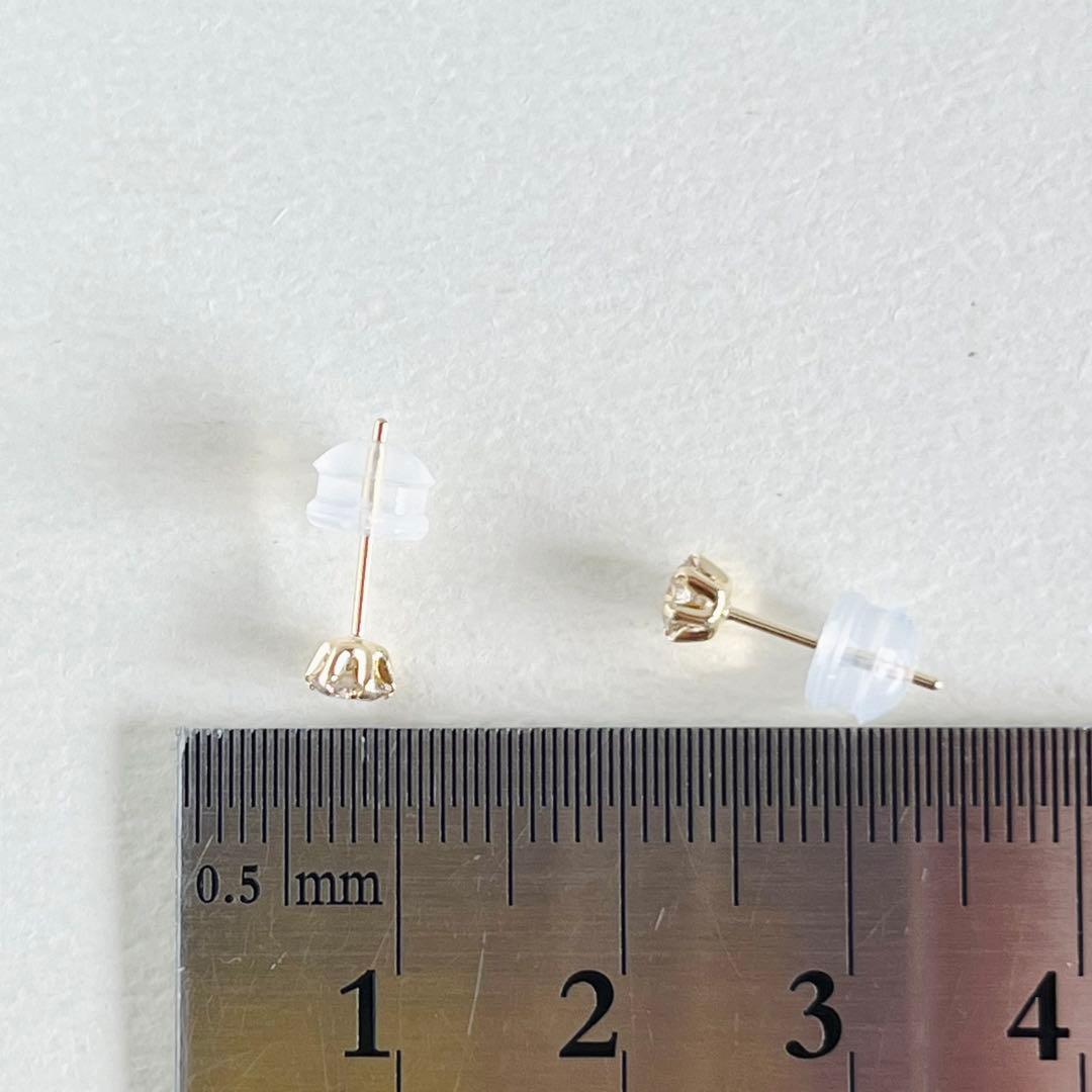 K18 18金イエローゴールド　天然ダイヤモンド　0.36ct ピアス　diam