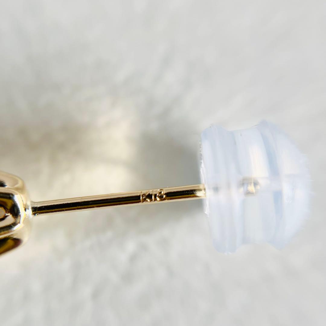 K18 18金イエローゴールド　天然ダイヤモンド　0.36ct ピアス　diam
