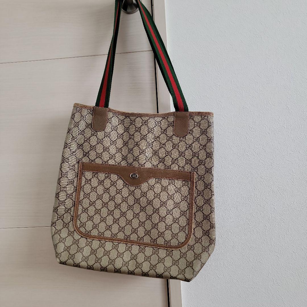 GUCCI】 オールドグッチ シェリーライン トートバッグ - メルカリ
