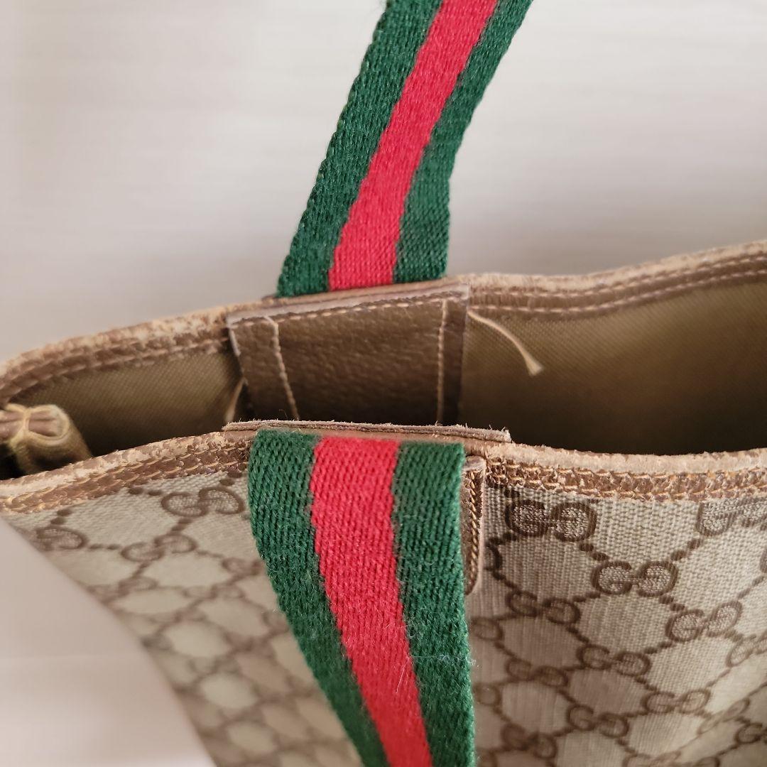 GUCCI】 オールドグッチ シェリーライン トートバッグ - メルカリ