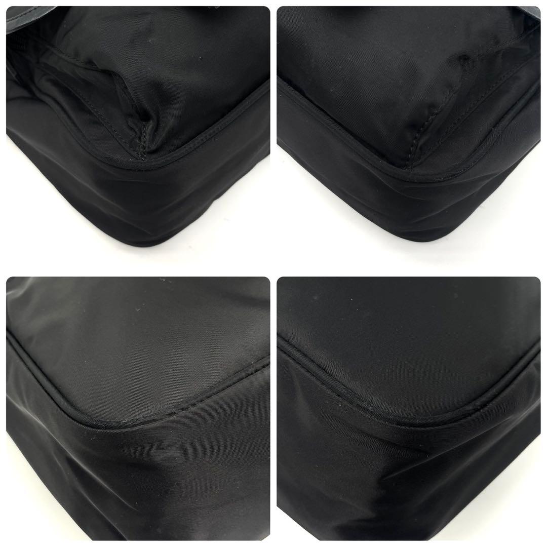 極美品 プラダ ショルダーバッグ メッセンジャー ダブルポケット